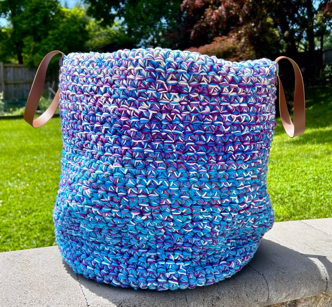 Large Cotton Artisan Market Bag, Beach Bag, Tote Bag, Plant Holder